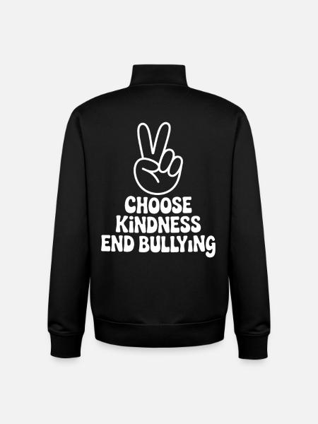 Choose Kindness End Bullying - Unisex Organic Zip Sweatshirt by Stanley/Stella - black