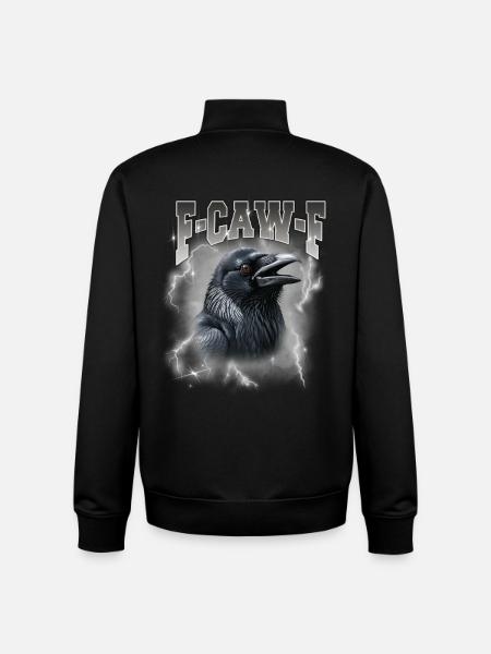 F-Caw-E Raven Storm Graphic - Unisex Organic Zip Sweatshirt by Stanley/Stella - black
