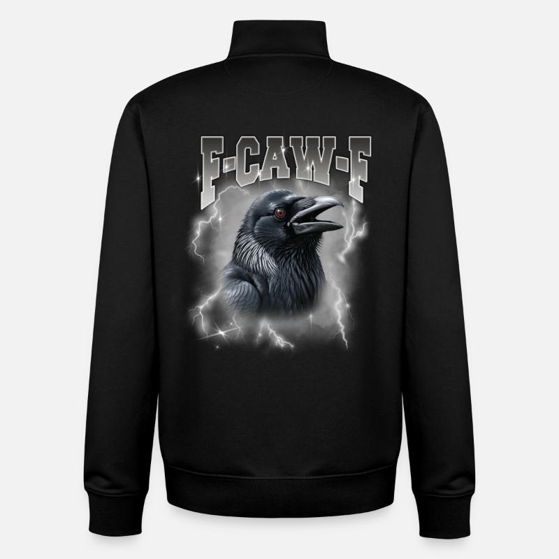 F-Caw-E Rabensturm Graphik - Unisex Organic Zip Sweatshirt von Stanley/Stella - Schwarz