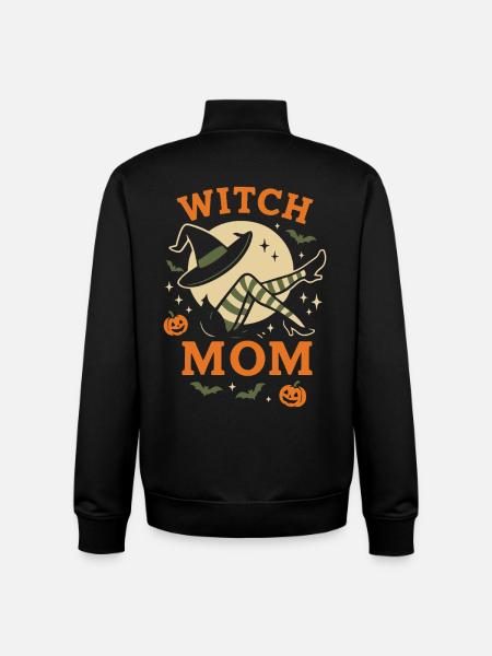 Witch Mom Funny Halloween Costume Idea - Unisex Organic Zip Sweatshirt by Stanley/Stella - black