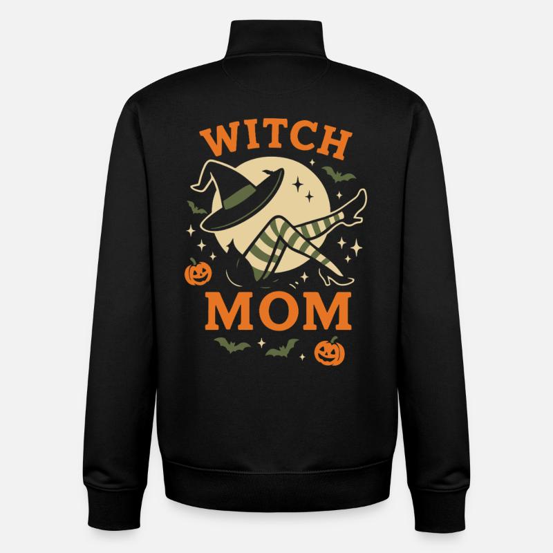 Hexenmutter Lustige Halloween Kostümidee - Unisex Organic Zip Sweatshirt von Stanley/Stella - Schwarz