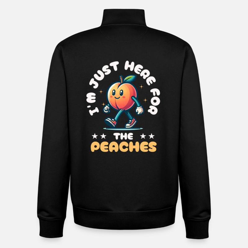 Pfirsich Sommerfrucht Pfirsiche Fruchtgenuss - Unisex Organic Zip Sweatshirt von Stanley/Stella - Schwarz