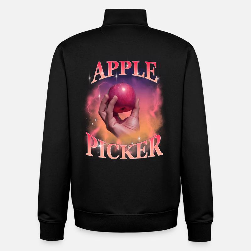 Apple Picker Retro Sunset - Unisex Organic Zip Sweatshirt von Stanley/Stella - Schwarz