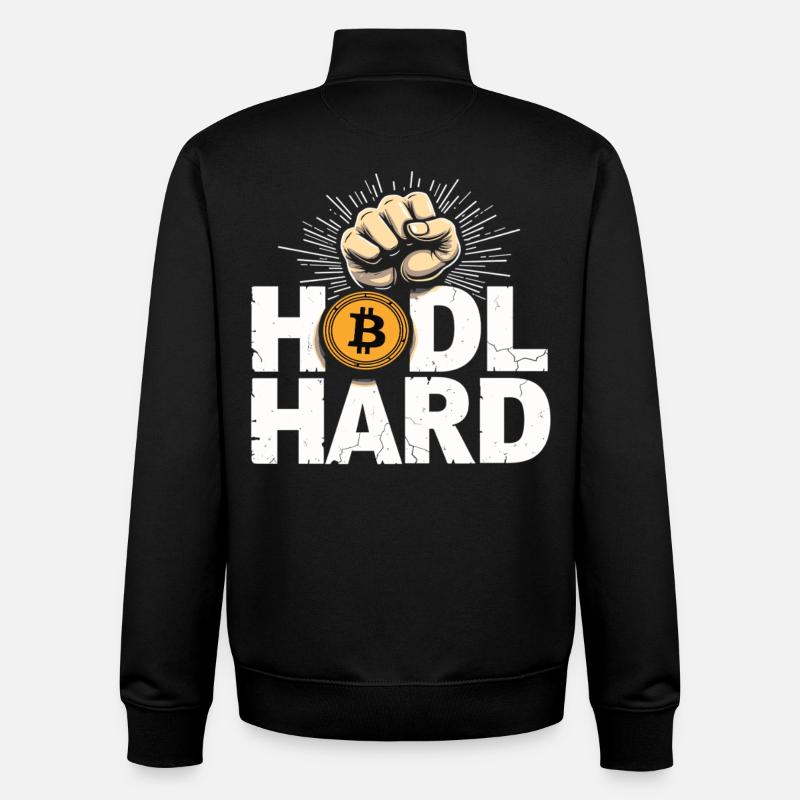 Btc Bitcoin HARD – Bitcoin Crypto - Unisex Organic Zip Sweatshirt by Stanley/Stella - black