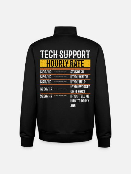 Teknisk support Timepris Programmør Teknisk - Stanley/Stella unisex sweatshirt med lynlås i økologisk - sort