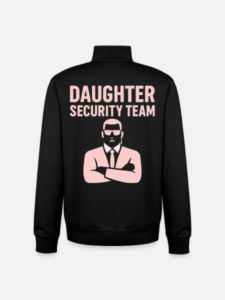 Daughter Security Team – Father Bodyguard - Unisex Organic Zip Sweatshirt by Stanley/Stella - black