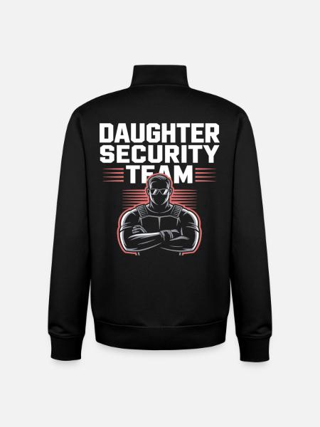 Daughter Security Team – Father Bodyguard - Unisex Organic Zip Sweatshirt by Stanley/Stella - black