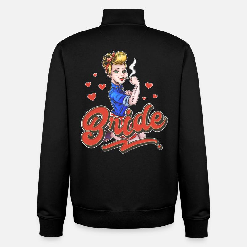 Bride Pin Up - Unisex Organic Zip Sweatshirt von Stanley/Stella - Schwarz
