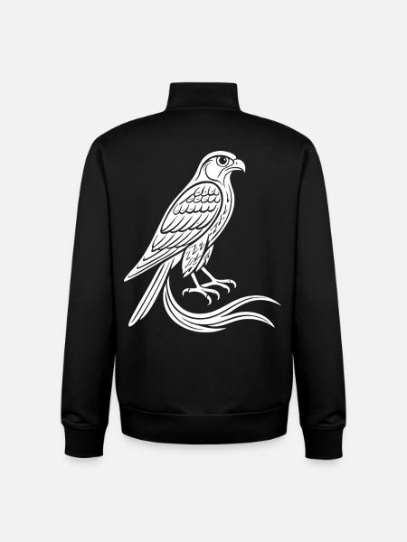Falconry Enthusiast Peregrine Falcon Art - Unisex Organic Zip Sweatshirt by Stanley/Stella - black