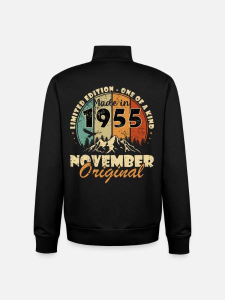 70th Anniversary - Original - November 1955 - Unisex Organic Zip Sweatshirt by Stanley/Stella - black
