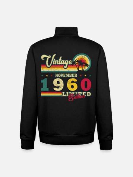 Birthday november 1960 - Unisex Organic Zip Sweatshirt by Stanley/Stella - black