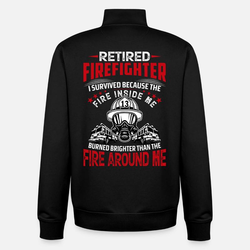 Fireman - Unisex Organic Zip Sweatshirt by Stanley/Stella - black