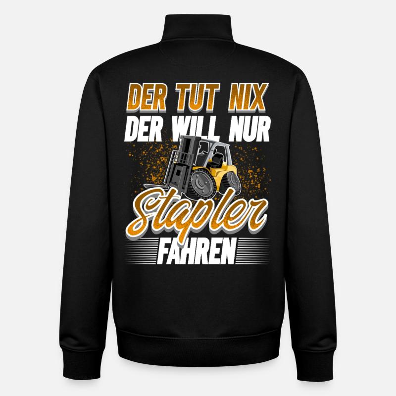 Staplerfahrer Lagerist - Unisex Organic Zip Sweatshirt von Stanley/Stella - Schwarz