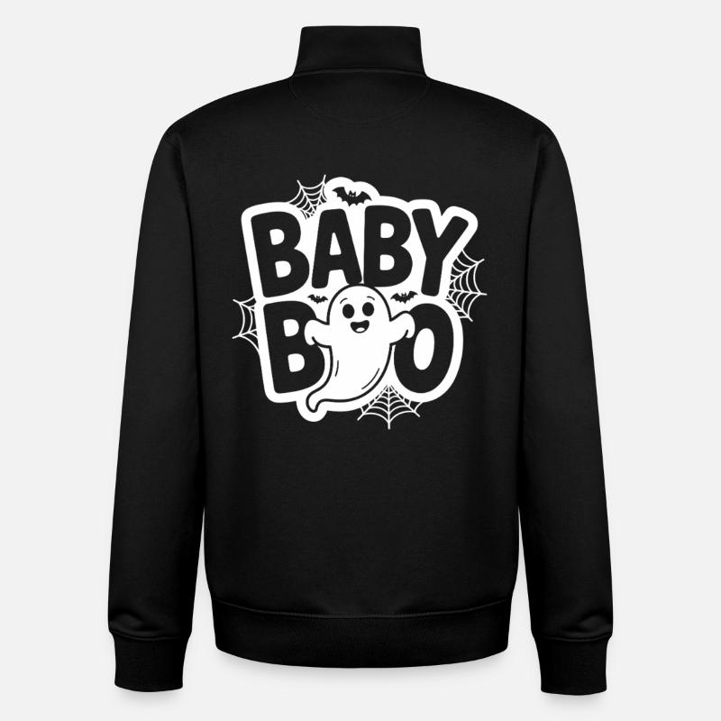 Baby Boo Halloween Geist - Unisex Organic Zip Sweatshirt von Stanley/Stella - Schwarz