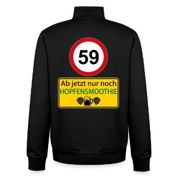 59 Ab jetzt nur noch Hopfensmoothie - Unisex Organic Zip Sweatshirt von Stanley/Stella - Schwarz - Hinten - AI Model Male 185 light (185cm)