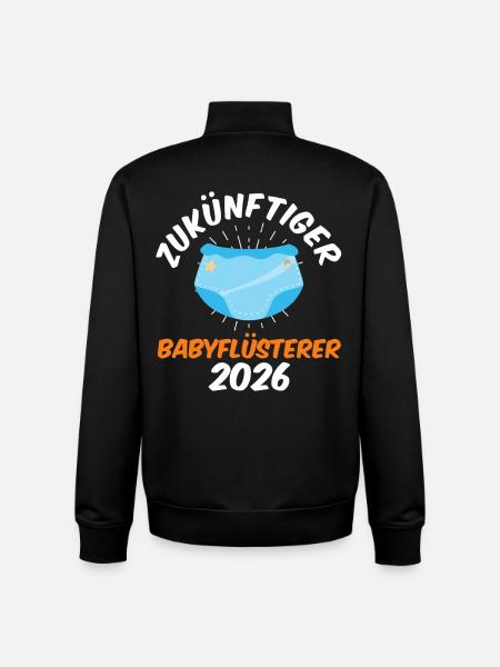 FUTURE BABY WHISPERER 2026 Funny - Unisex Organic Zip Sweatshirt by Stanley/Stella - black