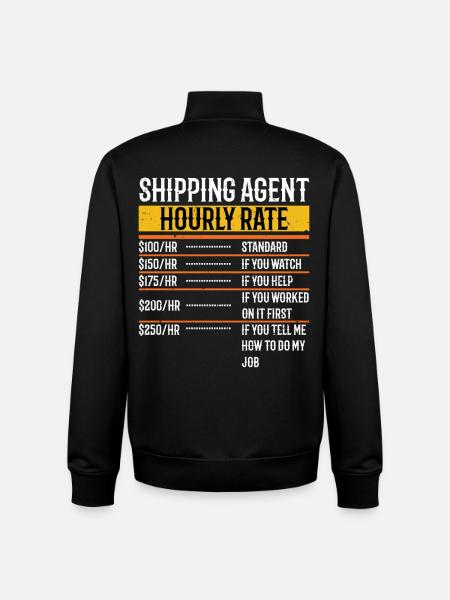 Lustiger Spediteur Stundensatz - Unisex Organic Zip Sweatshirt von Stanley/Stella - Schwarz