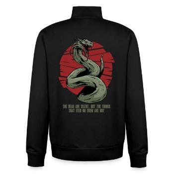 Basilisk Mythological Creatures - Unisex Organic Zip Sweatshirt by Stanley/Stella - black - Back - AI Model Male 185 light (185cm)