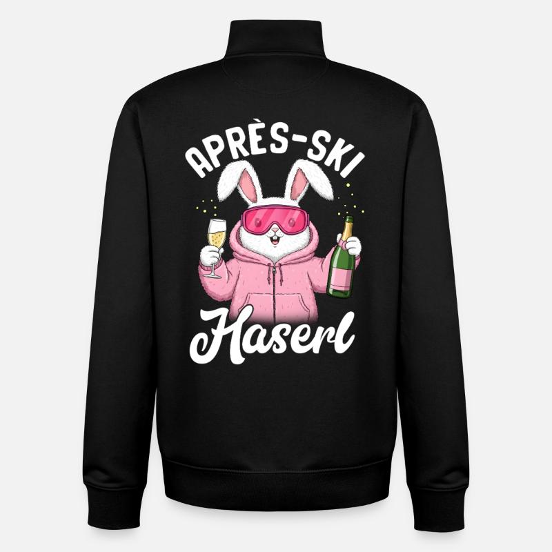Apres Ski Haserl - Unisex Organic Zip Sweatshirt von Stanley/Stella - Schwarz