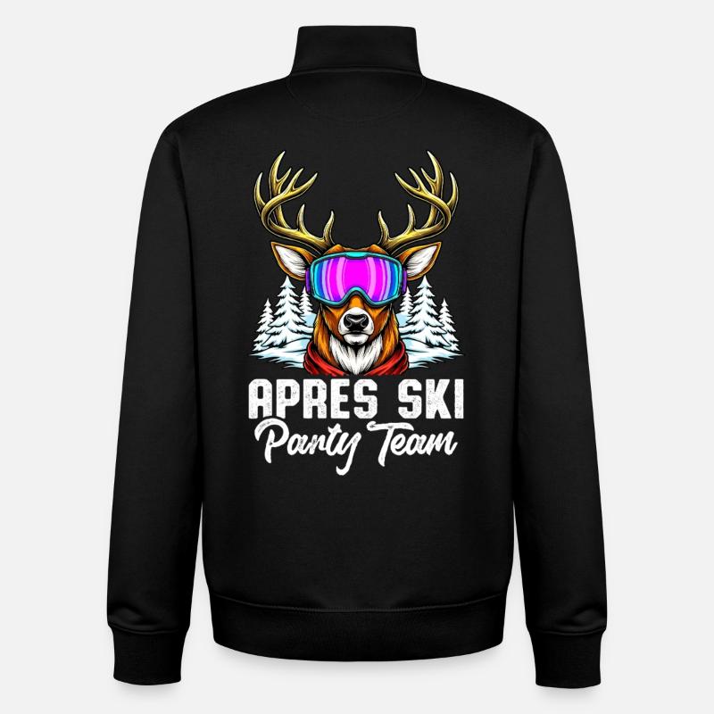 Après Ski Party Team - Unisex Organic Zip Sweatshirt by Stanley/Stella - black
