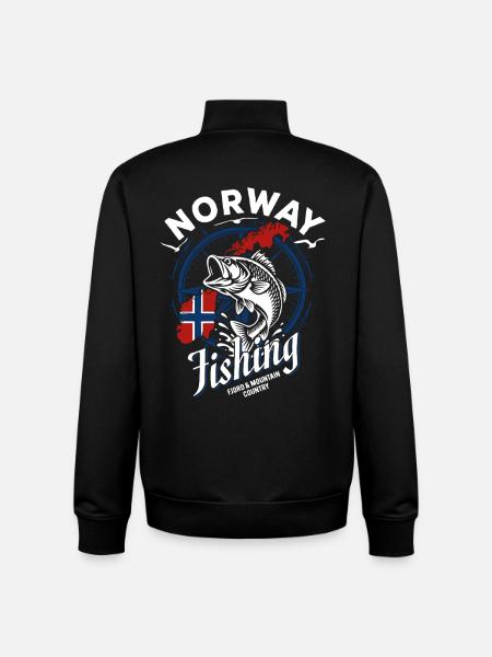 Norway Fishing Tour - Angler Gift - Unisex Organic Zip Sweatshirt by Stanley/Stella - black