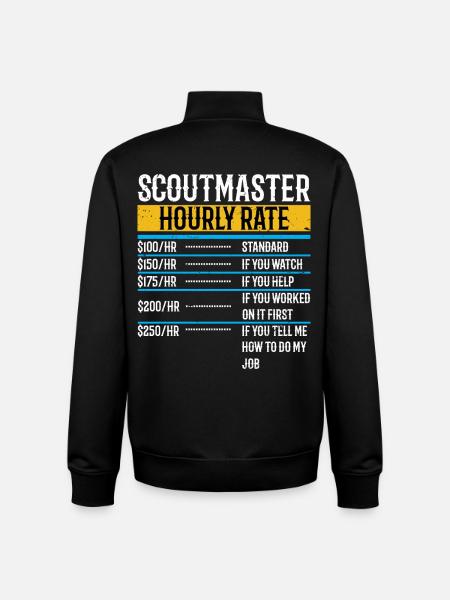 Scoutmaster Vintage Tariffa Oraria - Felpa unisex con zip in cotone biologico di Stanley/Stella - nero