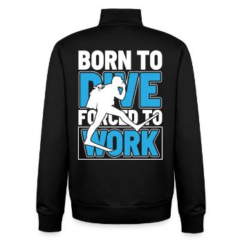 Born to Dive  - Unisex Organic Zip Sweatshirt von Stanley/Stella - Schwarz - Hinten - AI Model Male 185 light (185cm)