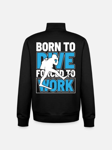 Born to Dive - Unisex Organic Zip Sweatshirt von Stanley/Stella - Schwarz