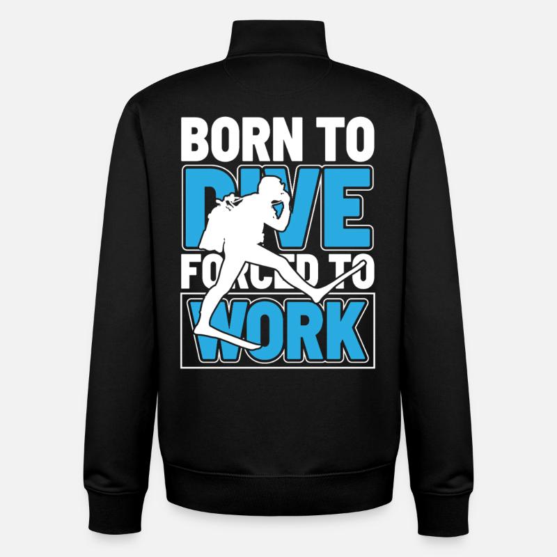Born to Dive - Unisex Organic Zip Sweatshirt by Stanley/Stella - black