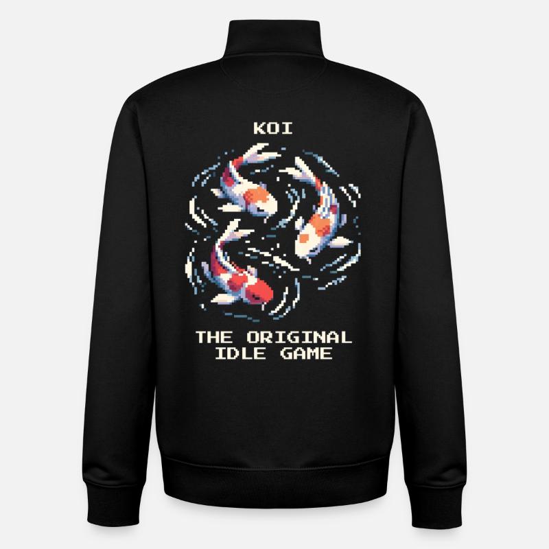 Koi: Das Original-Idle-Game | Gartenteich Zen - Unisex Organic Zip Sweatshirt von Stanley/Stella - Schwarz