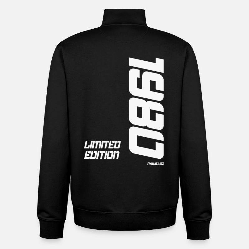 Edition limitée 1980 - Sweat zippé unisexe en coton bio Stanley/Stella - noir