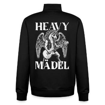 Heavy Metal Rock Festival Licorne Heavy Girl - Sweat zippé unisexe en coton bio Stanley/Stella - noir - Dos - AI Model Male 185 light (185cm)