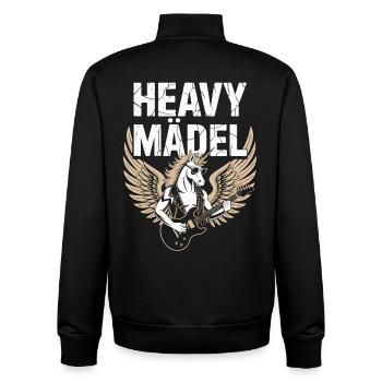 Heavy Metal Rock Festival Licorne Heavy Girl - Sweat zippé unisexe en coton bio Stanley/Stella - noir - Dos - AI Model Male 185 light (185cm)