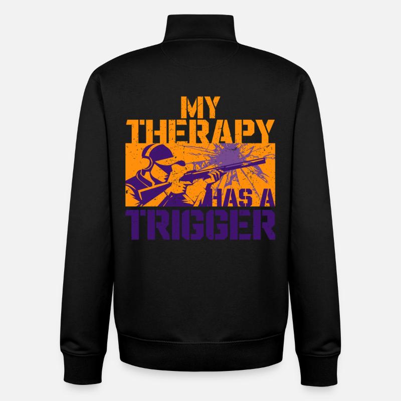 Clay pigeon shooting Target shooting - Unisex Organic Zip Sweatshirt by Stanley/Stella - black