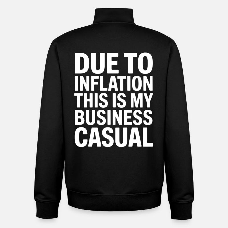 L’inflation dit business casual - Sweat zippé unisexe en coton bio Stanley/Stella - noir