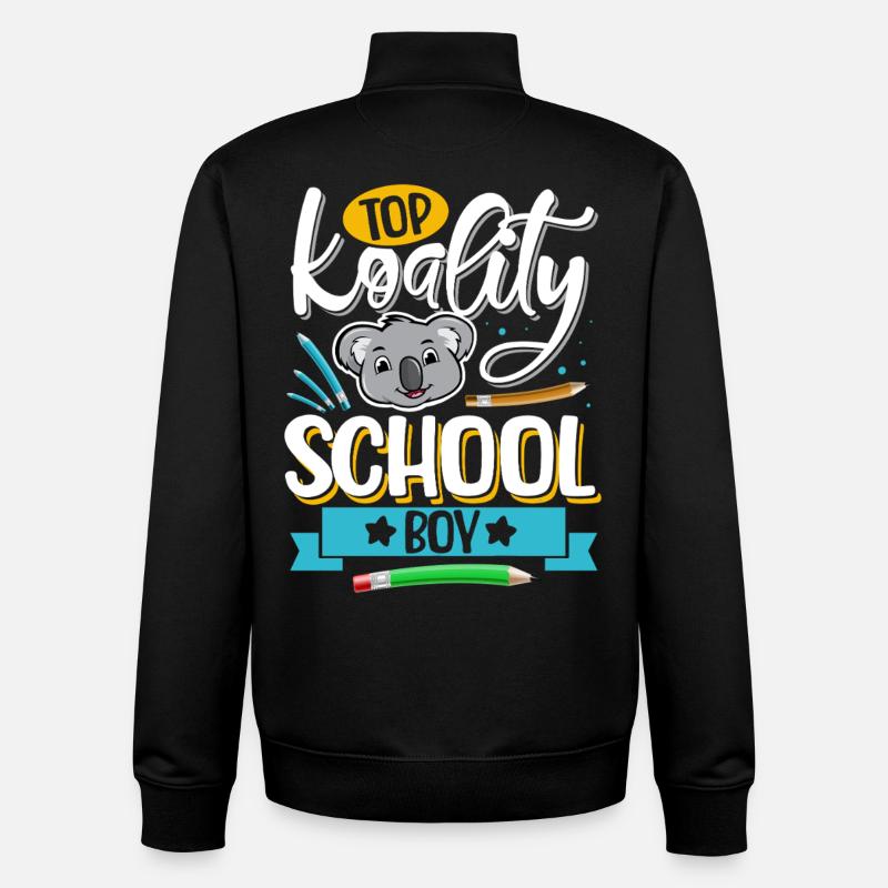 Koala School - Unisex Organic Zip Sweatshirt by Stanley/Stella - black