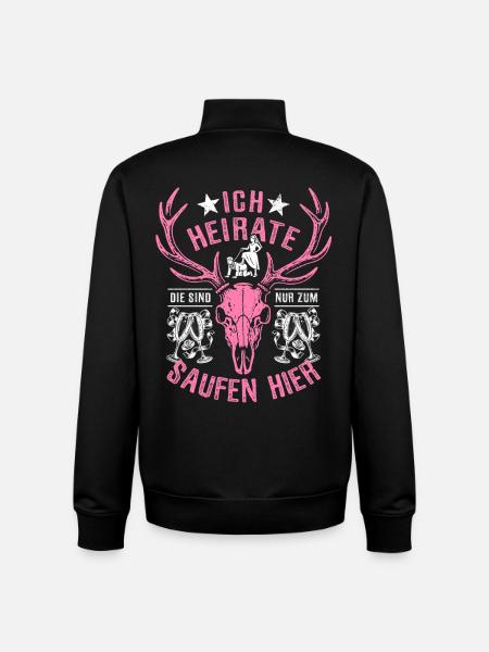Bachelorette Party - I'm getting married - Unisex Organic Zip Sweatshirt by Stanley/Stella - black