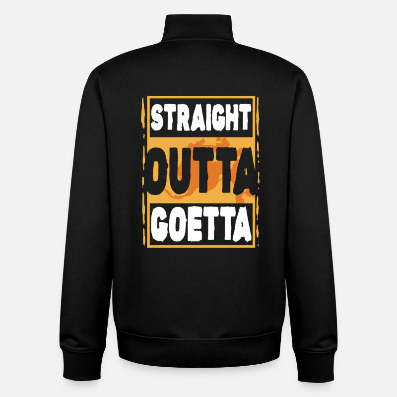 Saucisse de Goetta - Sweat zippé unisexe en coton bio Stanley/Stella - noir