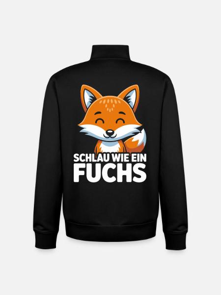 Smart as a fox Cute fox - Unisex Organic Zip Sweatshirt by Stanley/Stella - black