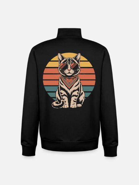 Katze Bunt - Unisex Organic Zip Sweatshirt von Stanley/Stella - Schwarz