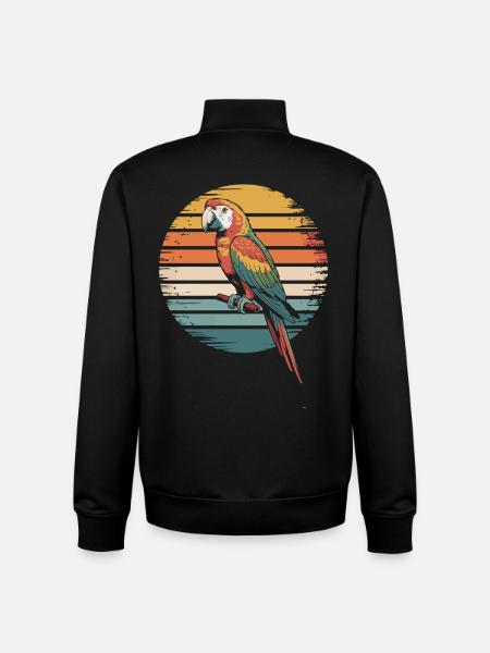 Bunter Papagei - Unisex Organic Zip Sweatshirt von Stanley/Stella - Schwarz