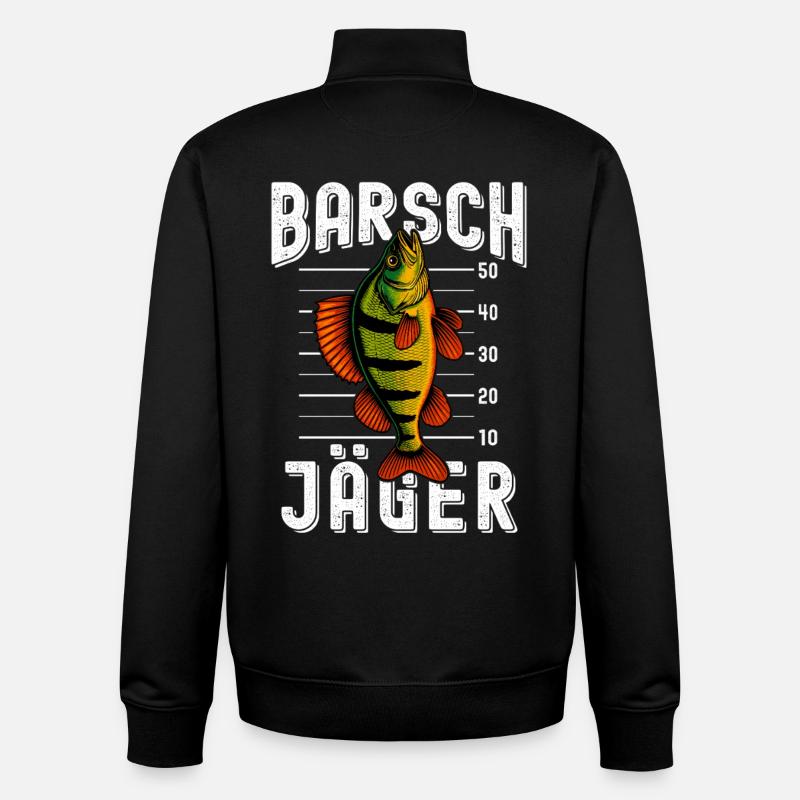 Barsch Jäger Barschangler Barsch Flussbarsch Angel - Unisex Organic Zip Sweatshirt von Stanley/Stella - Schwarz