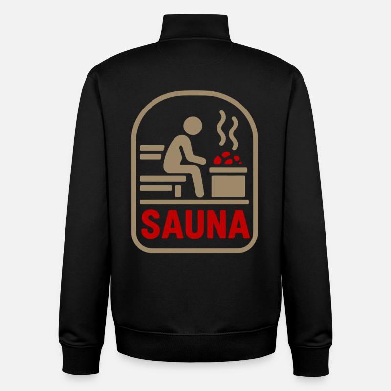 Sauna symbol: warmth, peace and stone - Unisex Organic Zip Sweatshirt by Stanley/Stella - black