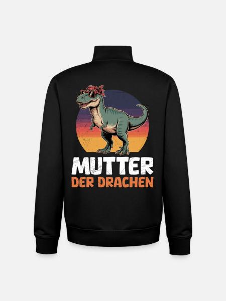 Future maman MÈRE DES DRAGONS Drôle - Sweat zippé unisexe en coton bio Stanley/Stella - noir
