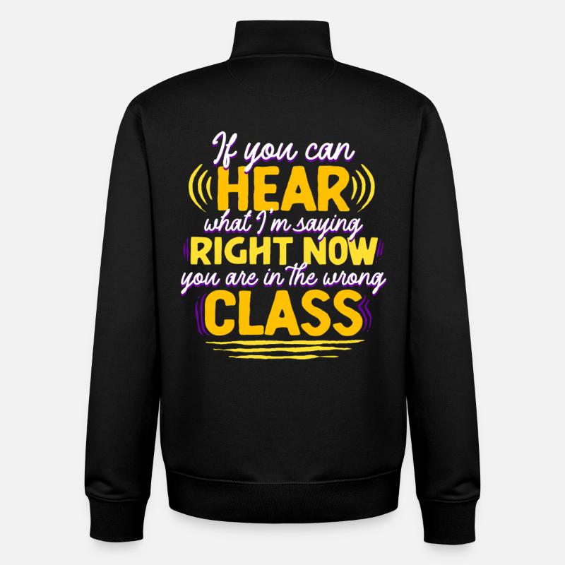 ASL Sign Language Interpreter - Unisex Organic Zip Sweatshirt by Stanley/Stella - black