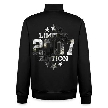 LIMITED EDITION 2007 19TH BIRTHDAY - Unisex Organic Zip Sweatshirt by Stanley/Stella - black - Back - AI Model Male 185 light (185cm)