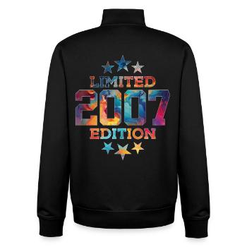 LIMITED EDITION 2007 19TH BIRTHDAY - Unisex Organic Zip Sweatshirt by Stanley/Stella - black - Back - AI Model Male 185 light (185cm)