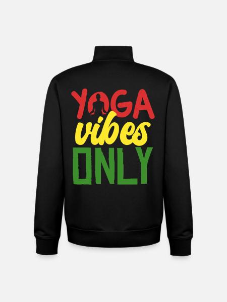 Nur Yoga Vibes Shirt - Unisex Organic Zip Sweatshirt von Stanley/Stella - Schwarz
