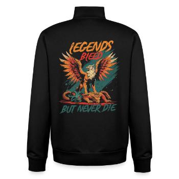 Griffin Mythological Creatures - Unisex Organic Zip Sweatshirt by Stanley/Stella - black - Back - AI Model Male 185 light (185cm)