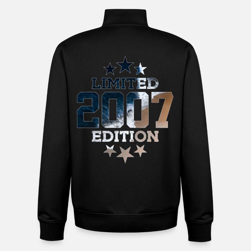 BEGRÆNSET UDGAVE 2007 19-ÅRS FØDSELSDAG - Stanley/Stella unisex sweatshirt med lynlås i økologisk - sort